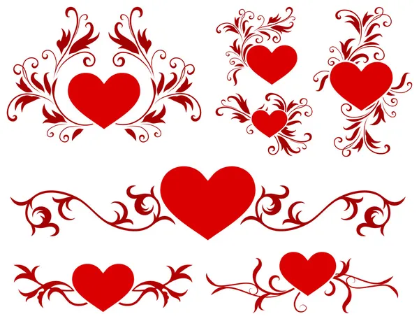 Valentýn srdce Design Collection — Stockový vektor