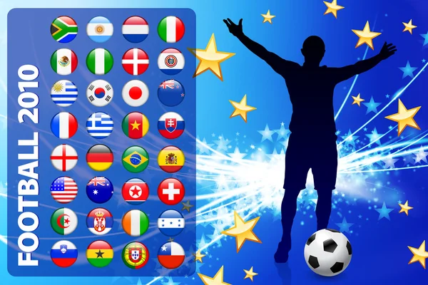 Evento globale di calcio su sfondo chiaro astratto — Vettoriale Stock