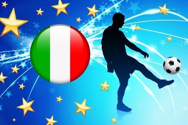 Italy Soccer Player on Light Background — Stock Vector