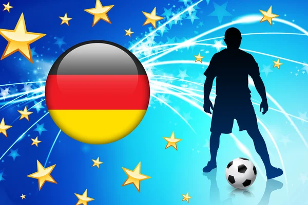 明るい背景上のドイツのサッカーの選手 — ストックベクタ