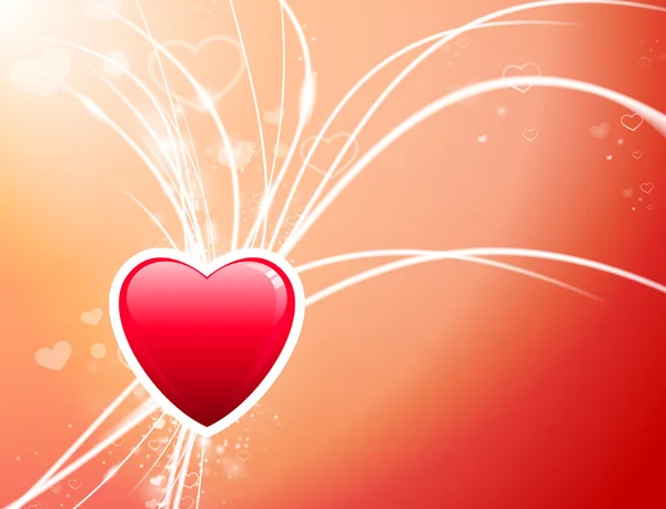 Valentýn srdce na světlé pozadí abstraktní — Stockový vektor