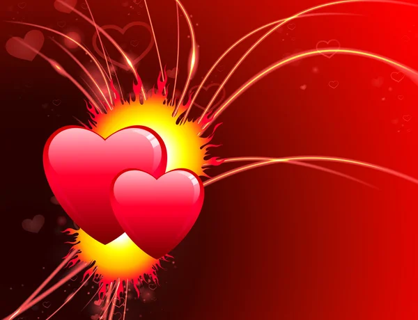 Валентина серця на абстрактні світлому фоні — стоковий вектор