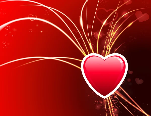 Coração do Dia dos Namorados em fundo de luz abstrata —  Vetores de Stock