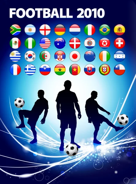 Global Soccer Event on Abstract Light Background — Stock Vector