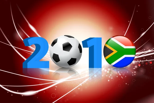 Événement mondial de soccer 2010 sur fond de lumière abstraite — Image vectorielle