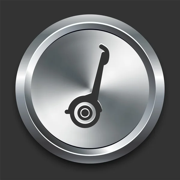 Segway ícone no botão Metal Internet — Vetor de Stock