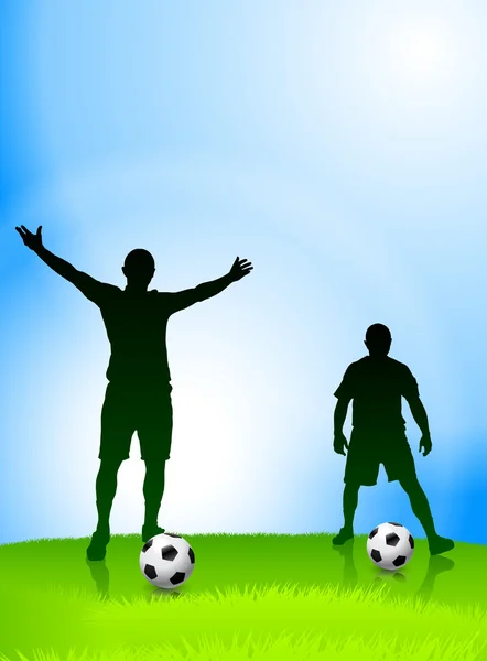Soccer Player on Daytime Background — Stock Vector