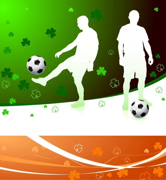 Irish Soccer Players — Stock Vector