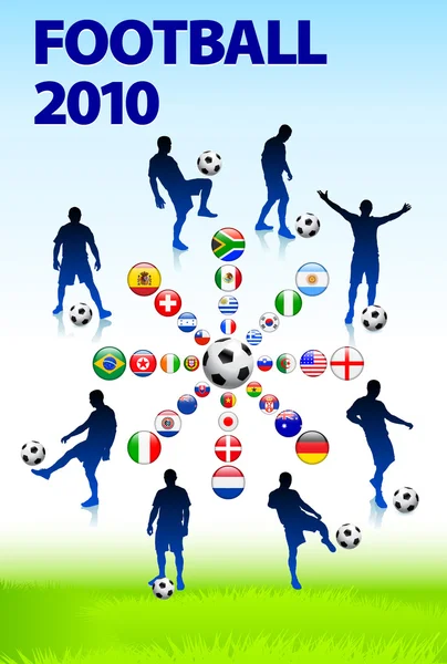 2010 Soccer Football Match — Stock Vector