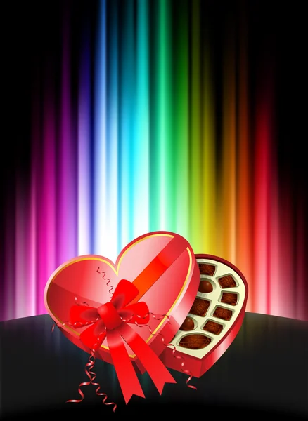 Шоколадні цукерки на фоні абстрактного спектру — стоковий вектор