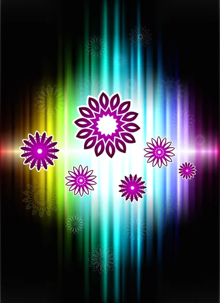 Floral Abstract Spectrum Background — Stock Vector