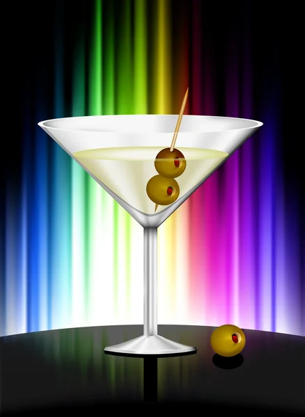 Martini sobre los antecedentes del espectro abstracto — Vector de stock