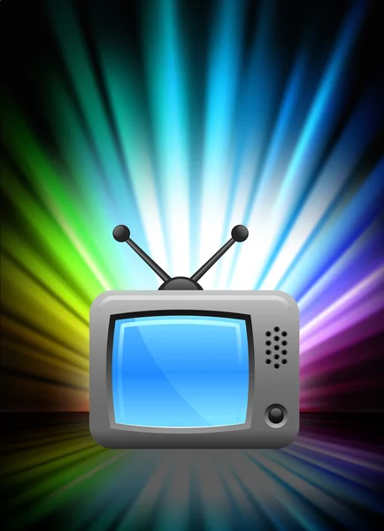 Televisi di Latar Belakang Spektrum Abstrak - Stok Vektor