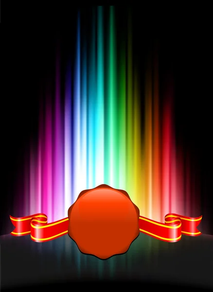 ワックス シール抽象的なスペクトルの背景にアイコン ボタン — ストックベクタ