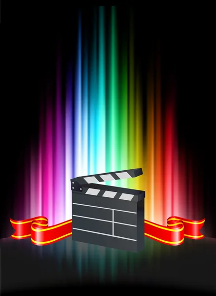 Clapper sur le fond abstrait du spectre — Image vectorielle