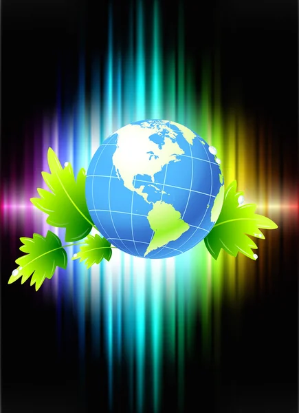 Globe sur le spectre abstrait Contexte — Image vectorielle