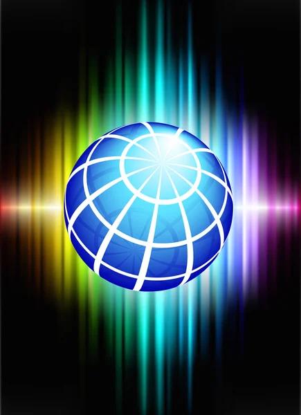 Глобус на тлі абстрактного спектру — стоковий вектор