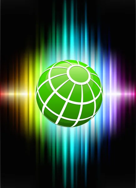 Globe på abstrakt spektrumbakgrunn – stockvektor