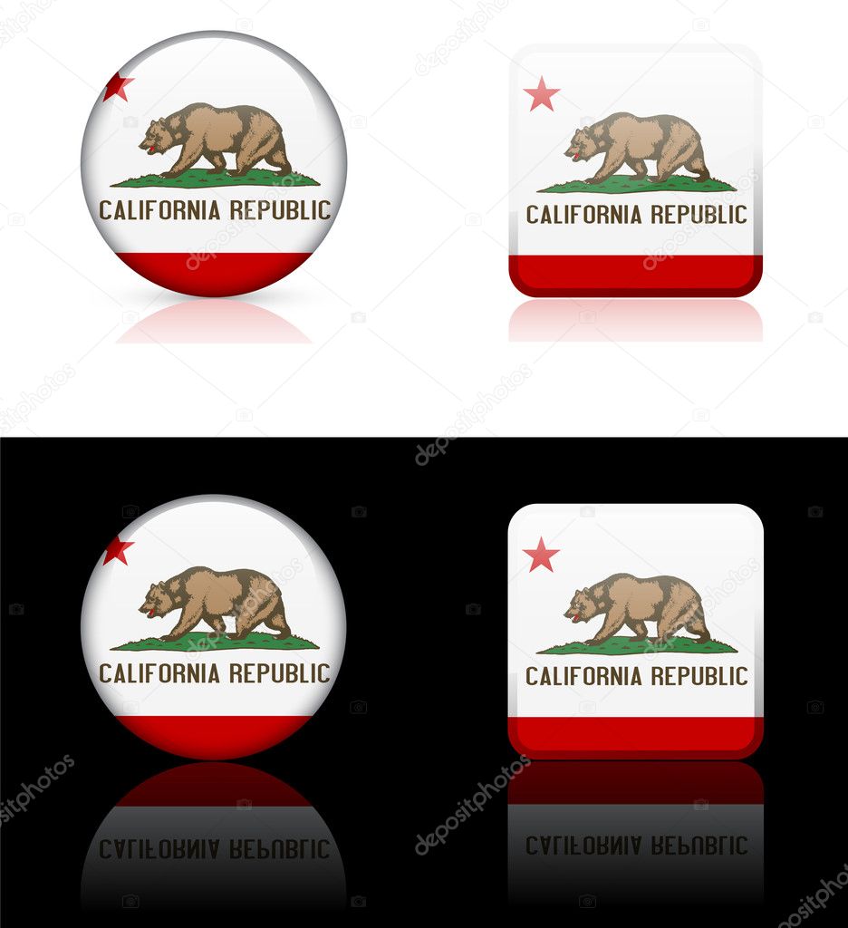 California Icon on Internet Button