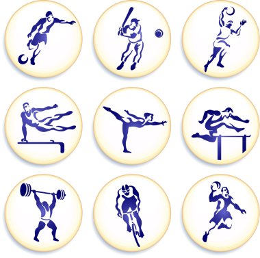 Sports Buttons Collections clipart