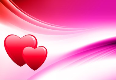 Hearts on Abstract Color Background clipart