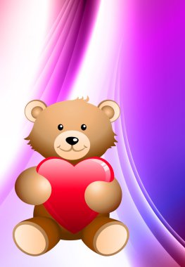 Teddy Bear Abstract Color Background clipart