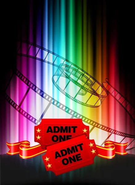Admission Tickets on Abstract Spectrum Background — Stock Vector