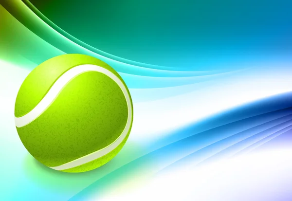 Tennis Ball on Abstract Color Background — Stock Vector