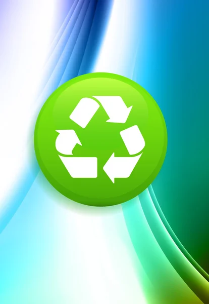 Ανακύκλωσης internet κουμπί σε χρώμα αφηρημένα φόντο — Διανυσματικό Αρχείο