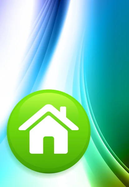 Botón de Internet de la casa en fondo de color abstracto — Vector de stock