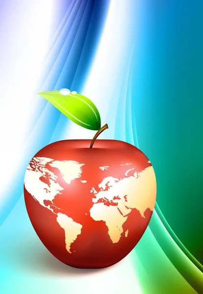 Jabłko na kolor streszczenie tło — Wektor stockowy