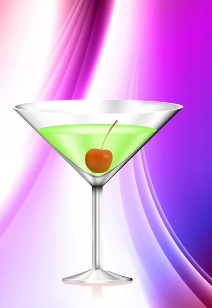 Martini on Abstract Color Background — Stock Vector
