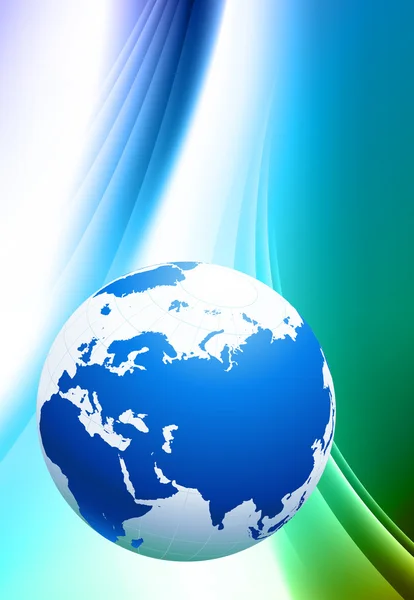 Globe sur fond abstrait couleur — Image vectorielle