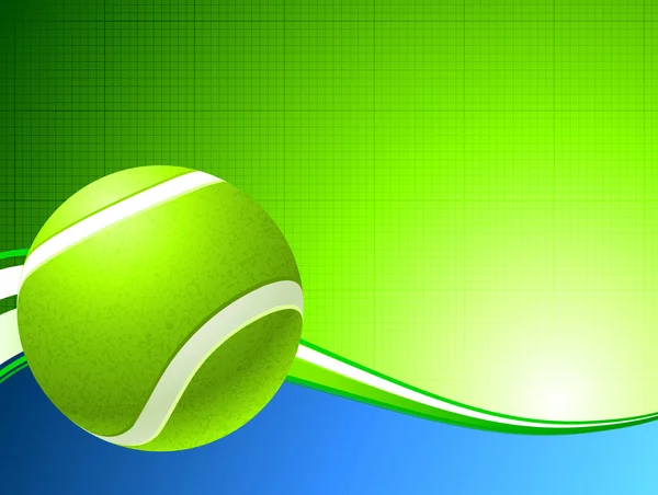 Balle de tennis sur fond abstrait — Image vectorielle