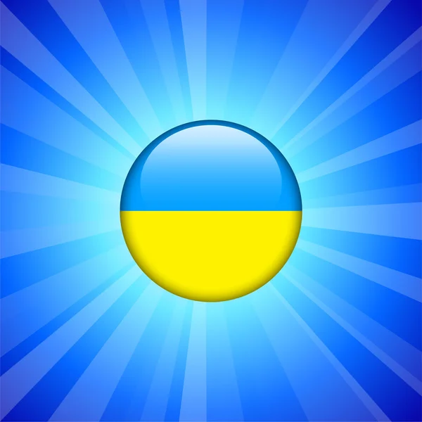 互联网按钮上的乌克兰国旗图标 — 图库矢量图片