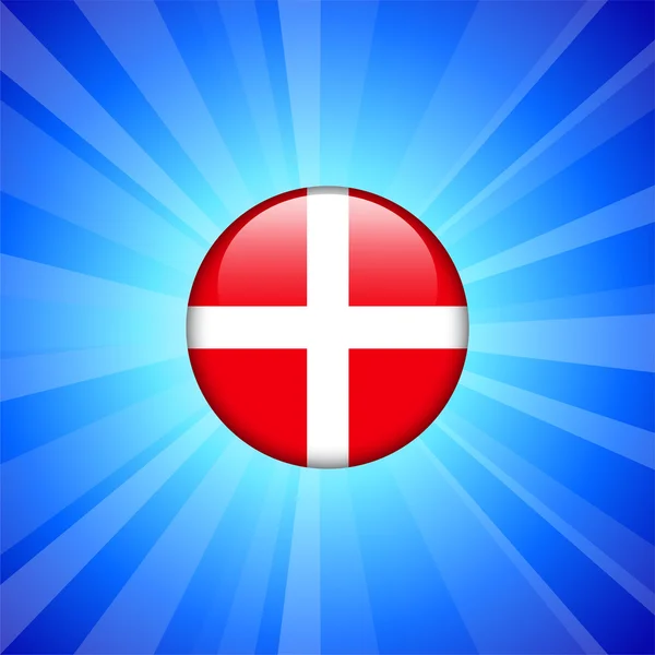 インター ネット ボタンをデンマークの旗のアイコン — ストックベクタ