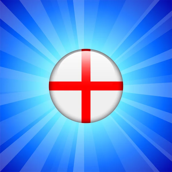 Icono de la bandera de Inglaterra en el botón de Internet — Vector de stock