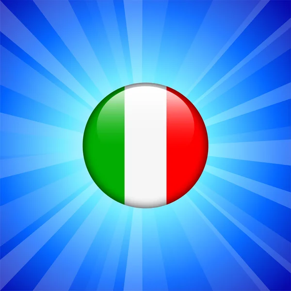 Italien Flagge Symbol auf Internet-Taste — Stockvektor