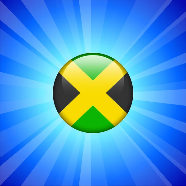 Значок флага Ямайки на кнопке Internet — стоковый вектор