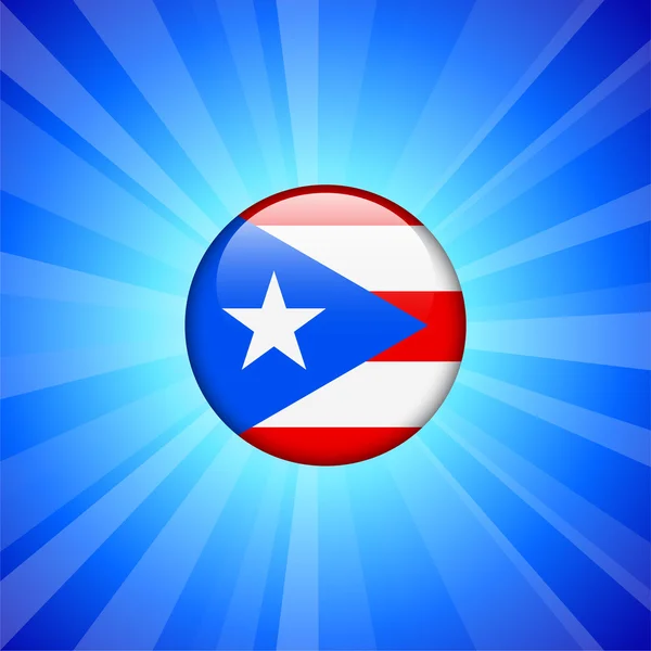 Ícone de bandeira de Porto Rico no botão Internet —  Vetores de Stock