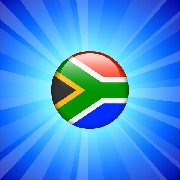 Значок флага ЮАР на кнопке "Интернет" — стоковый вектор