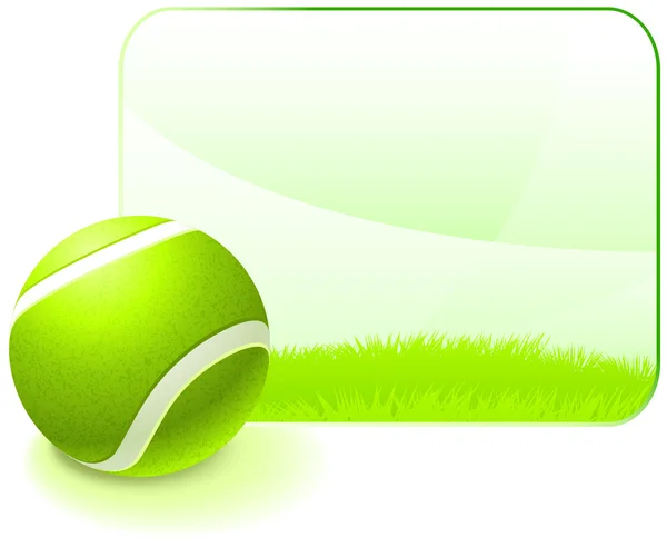 空白の自然フレームにテニスボール — ストックベクタ
