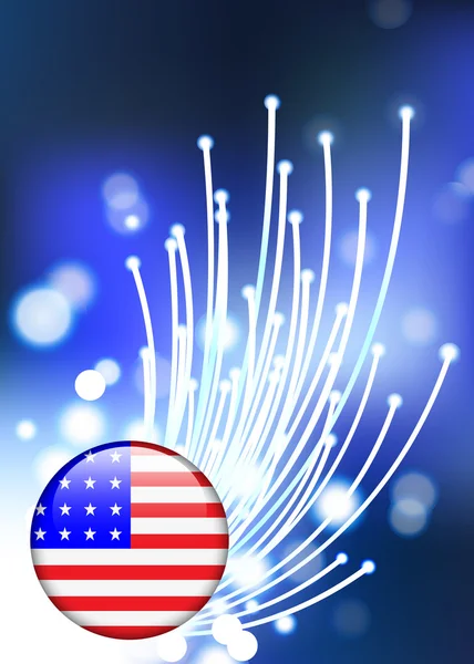 Amerikan internet tuşu ile arka plan — Stok Vektör
