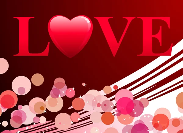 Aftelkalender voor Valentijnsdag Love achtergrond — Stockvector