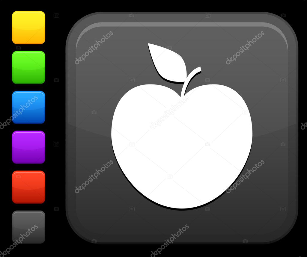 apple icon on square internet button