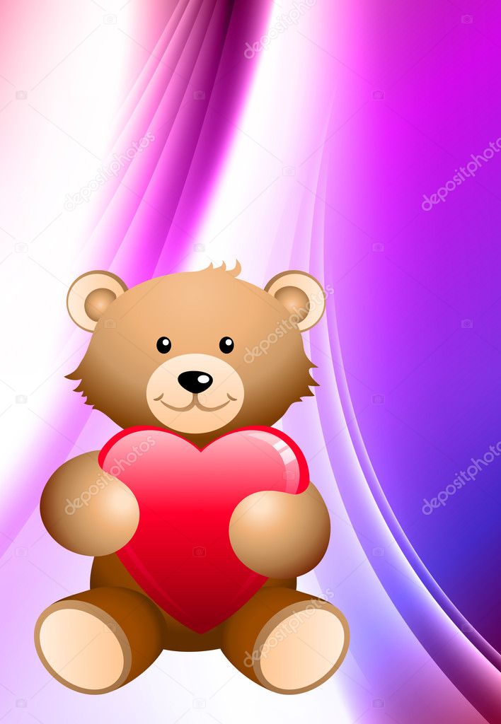 Teddy Bear Abstract Color Background