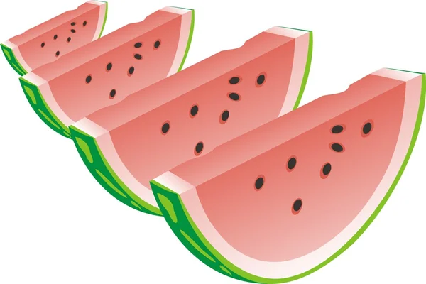 Segmen water-melon - Stok Vektor