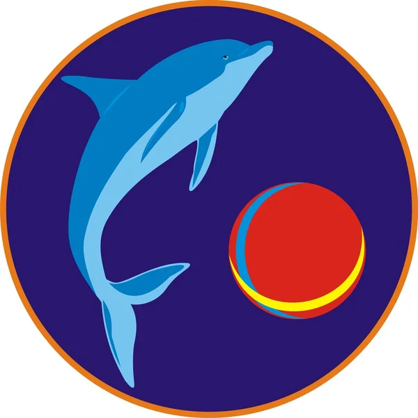 Gry delfin — Wektor stockowy