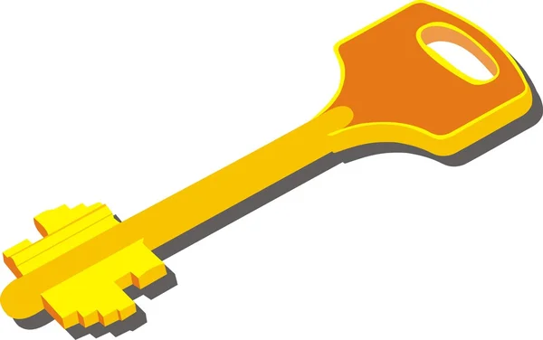 Золотой ключ — стоковый вектор