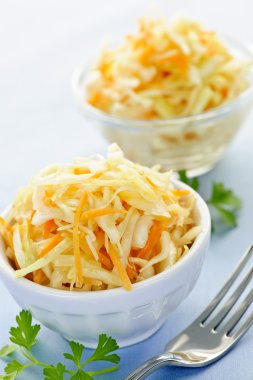 Bowls of coleslaw clipart